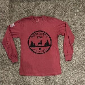 Brown County State Park Red Long Sleeve Shirt